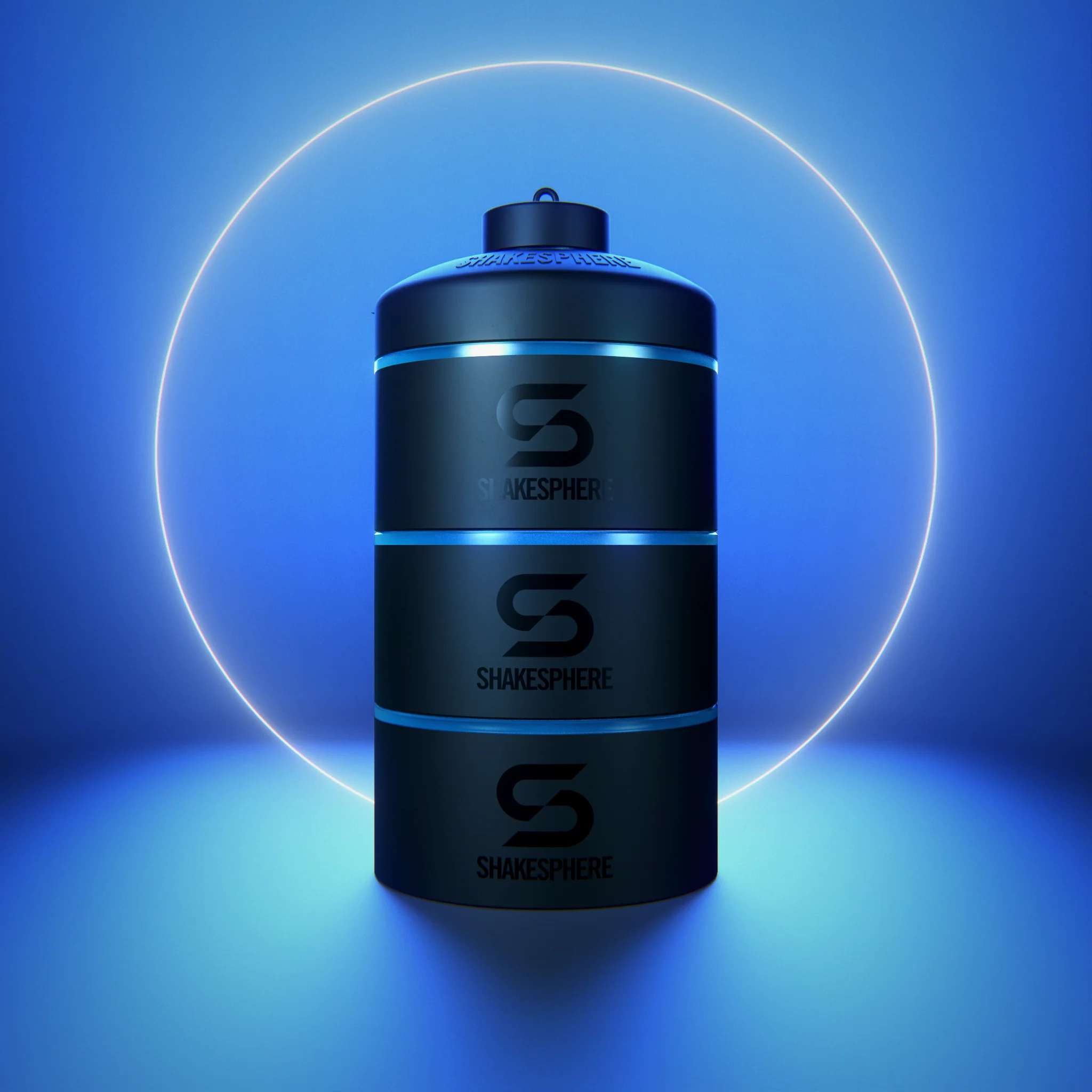Protein Powder Stackable Storage Container 85g / 3oz, Cyan Blue - Image 6