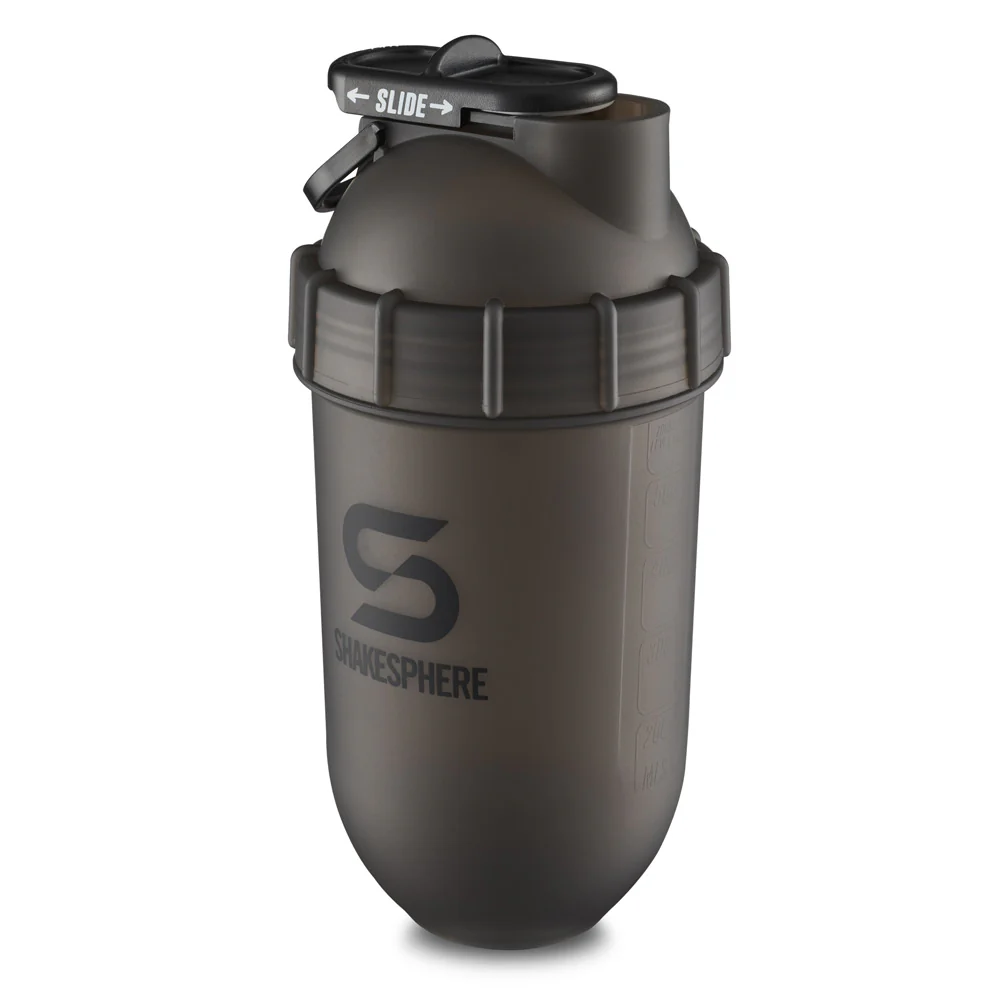 Protein shaker bottle 24.6 Fl Oz "Tumbler Original" Frosted Black/Black Logo - Image 10