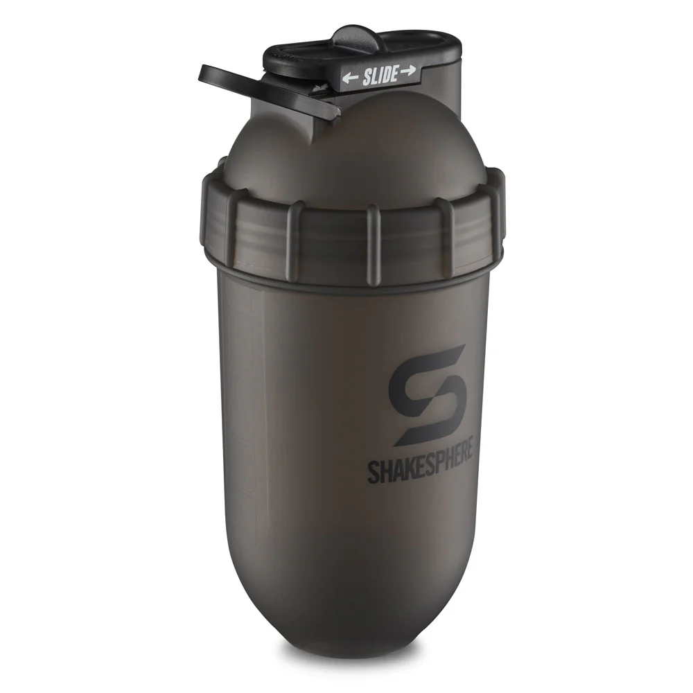 Protein shaker bottle 24.6 Fl Oz "Tumbler Original" Frosted Black/Black Logo - Image 13
