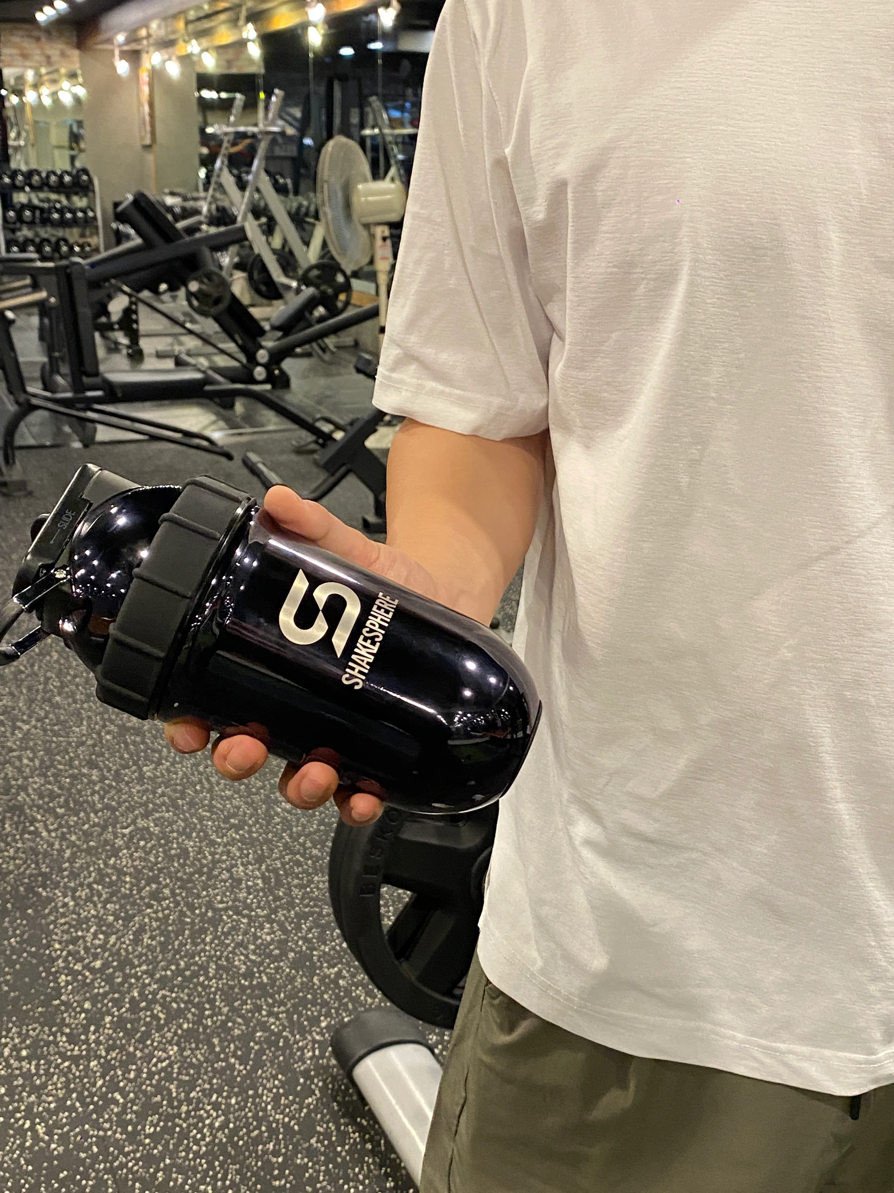 Protein shaker bottle 24.6 Fl Oz Double Wall Steel Mirrored Black - Image 18