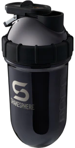 Protein shaker bottle 24.6 Fl Oz Double Wall Steel Mirrored Black - Image 3