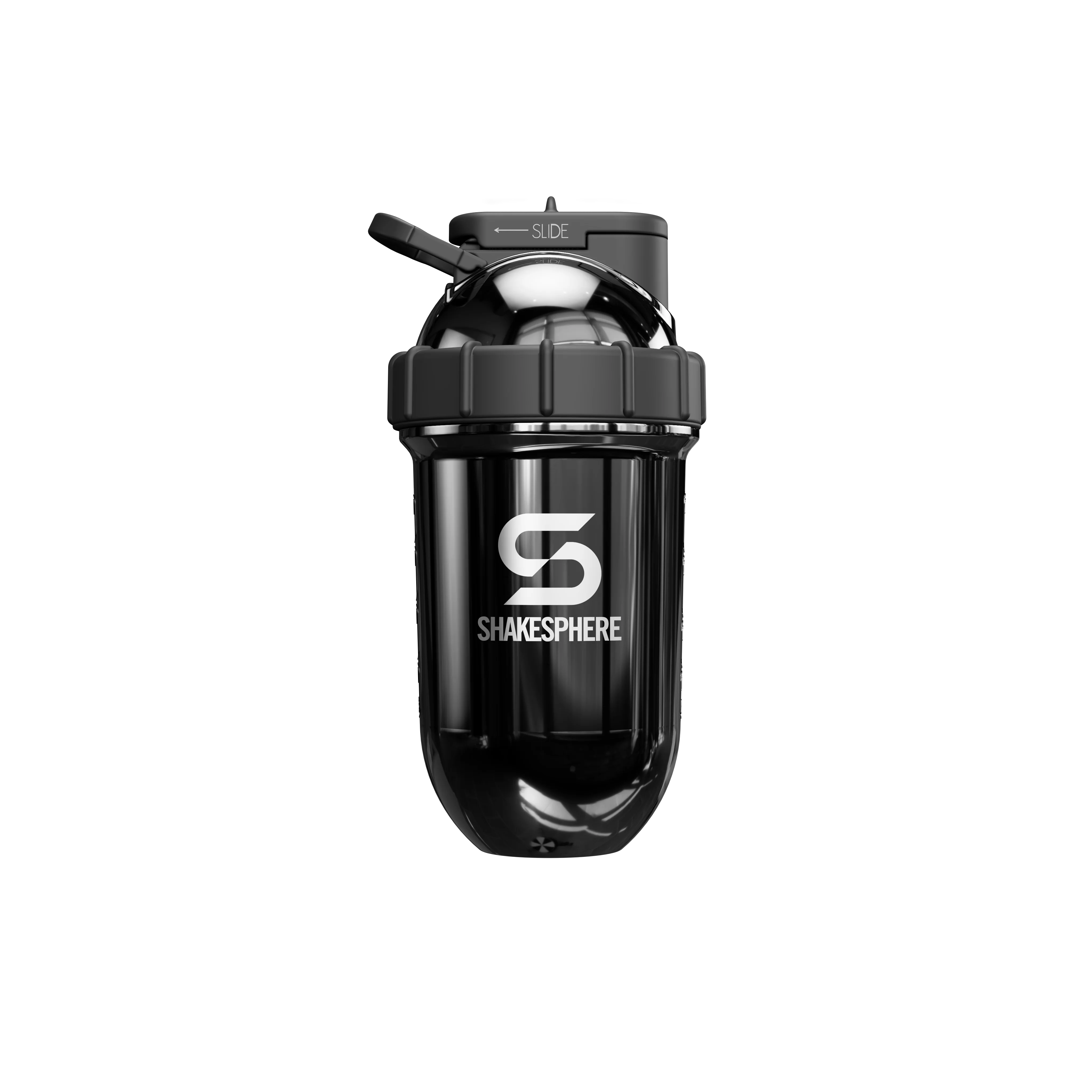 Protein shaker bottle 24.6 Fl Oz Double Wall Steel Mirrored Black - Image 5
