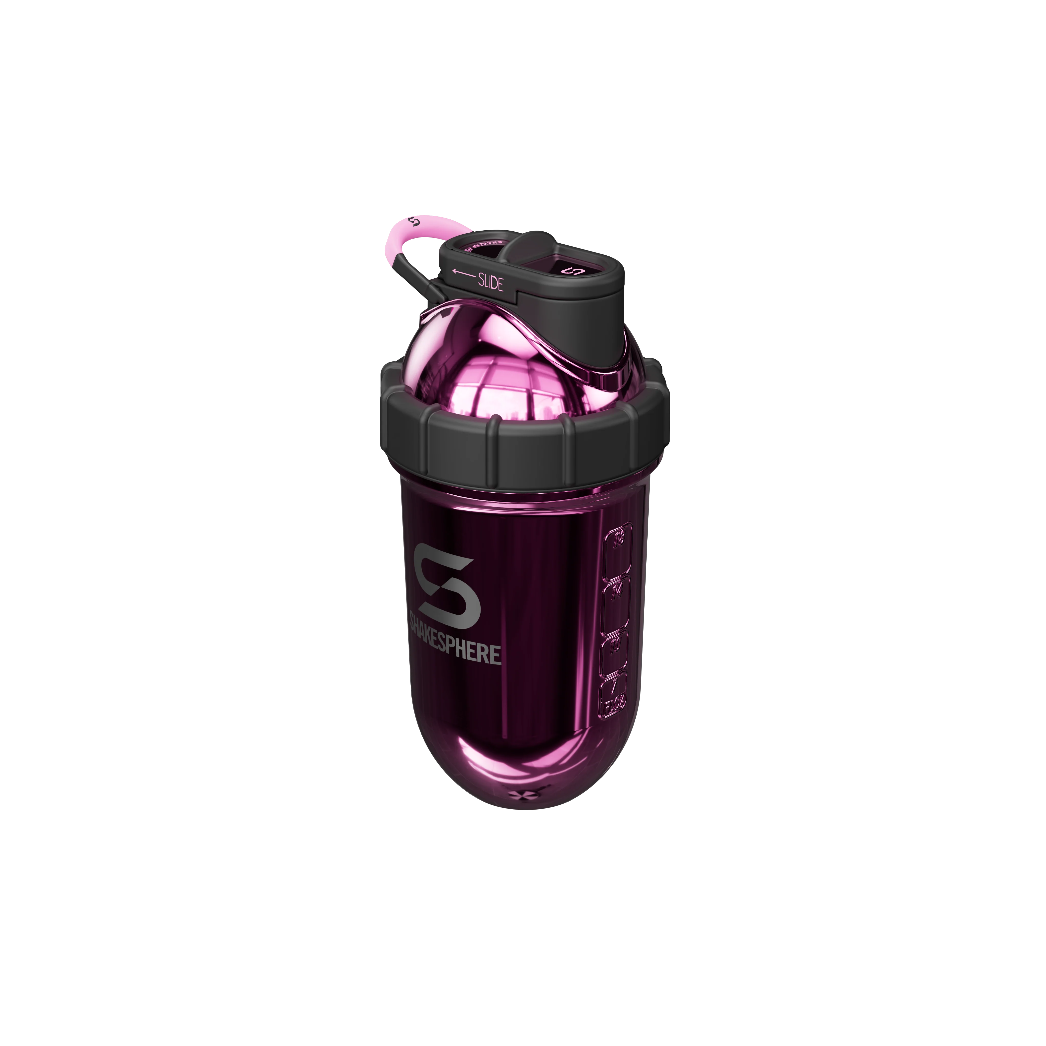Protein shaker bottle 24.6 Fl Oz Double Wall Steel Mirrored Pink - Image 7