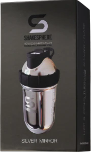 Protein shaker bottle 24.6 Fl Oz Double Wall Steel Mirrored Silver - Image 4