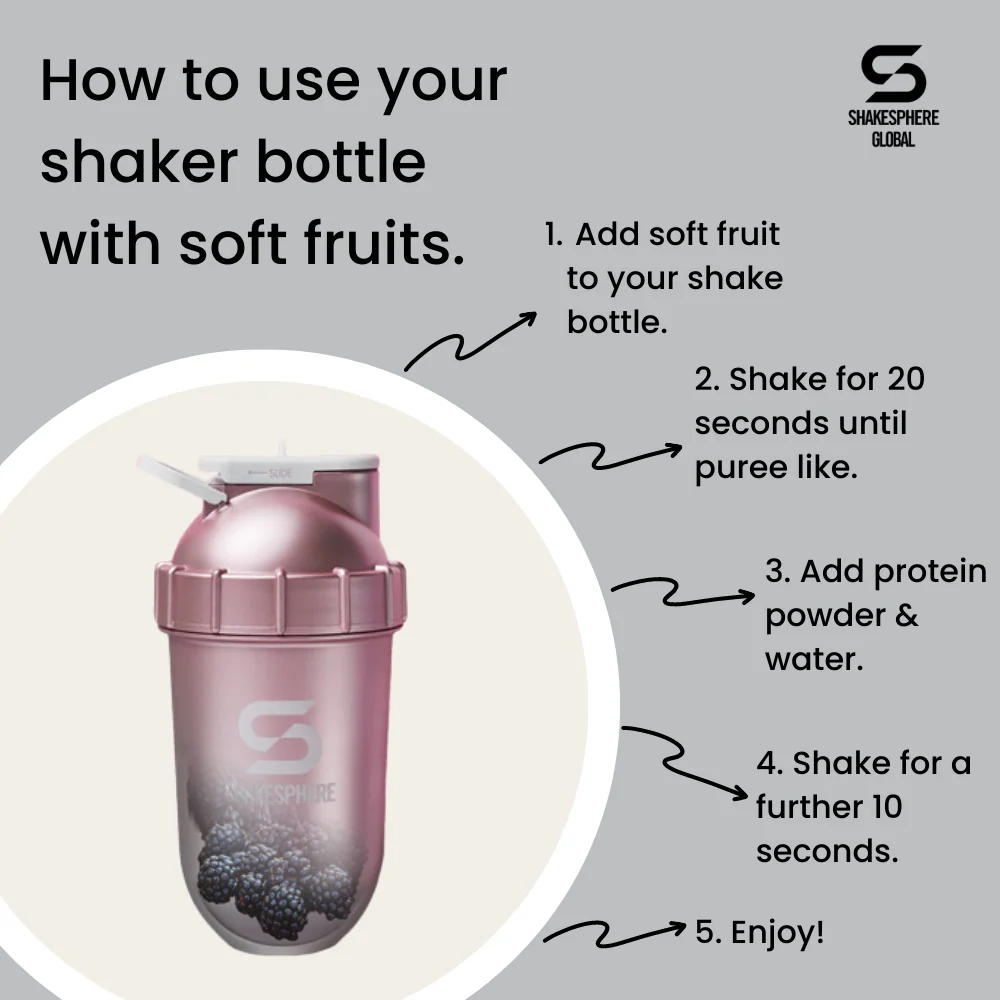 Protein shaker bottle 700mls "Tumbler View" Gun Metal/White Logo/Clear Window - Image 13