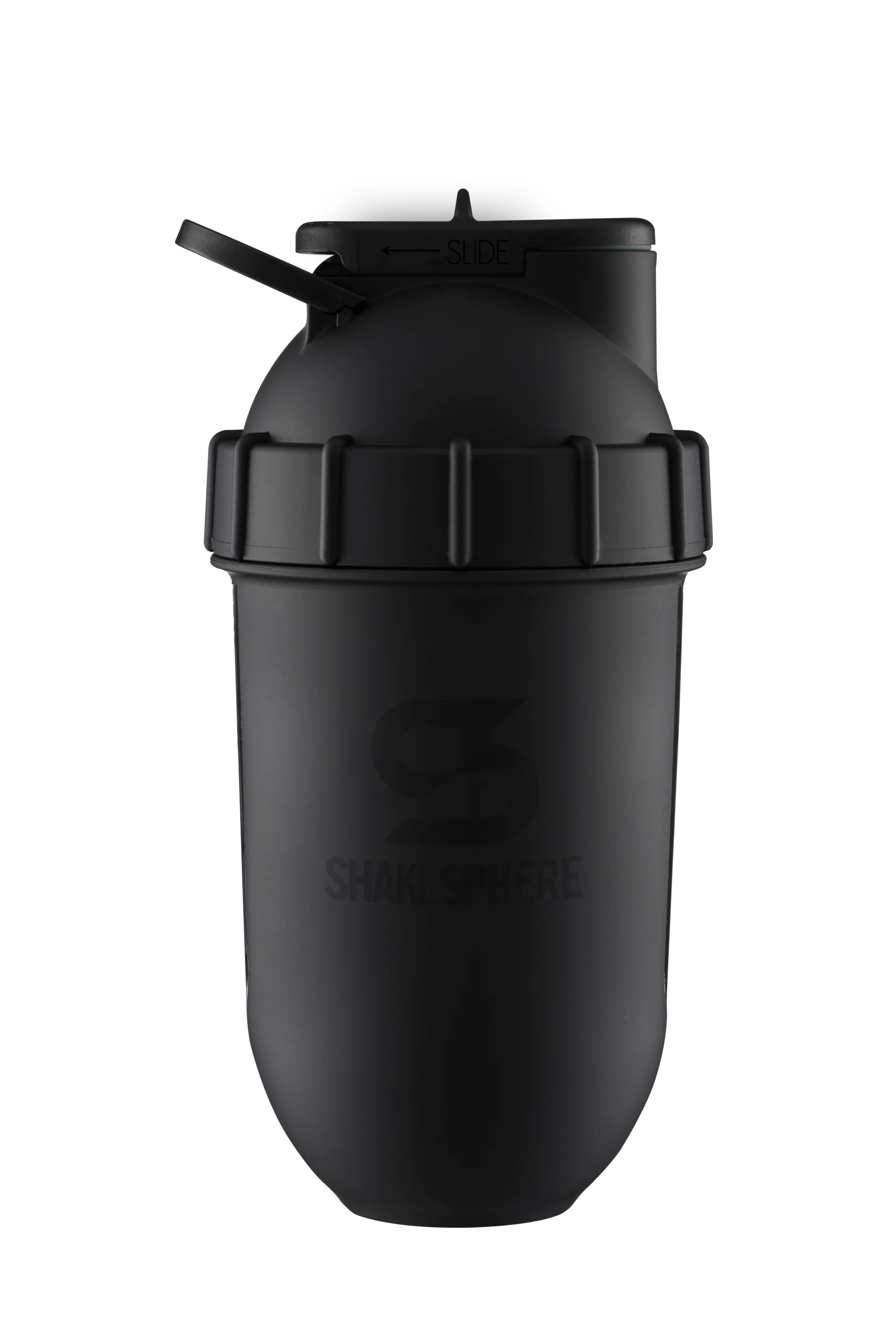 Protein shaker bottle 700mls "Tumbler View" Matte Black/Black Window - Image 21