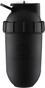 Protein shaker bottle 700mls "Tumbler View" Matte Black/Black Window - Image 4