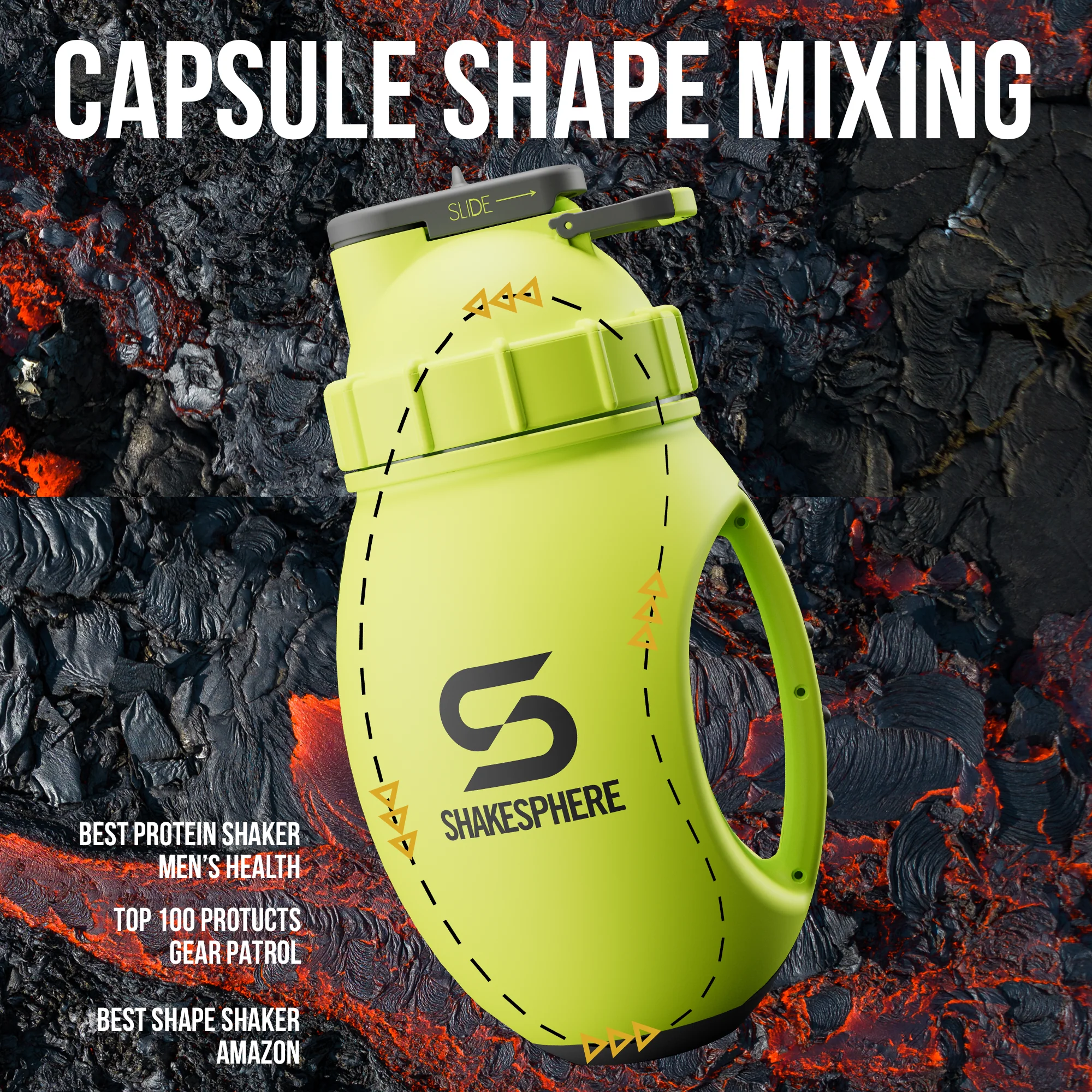 ShakeSphere Mixer Jug 1.3l Fluorescent Yellow - Image 17