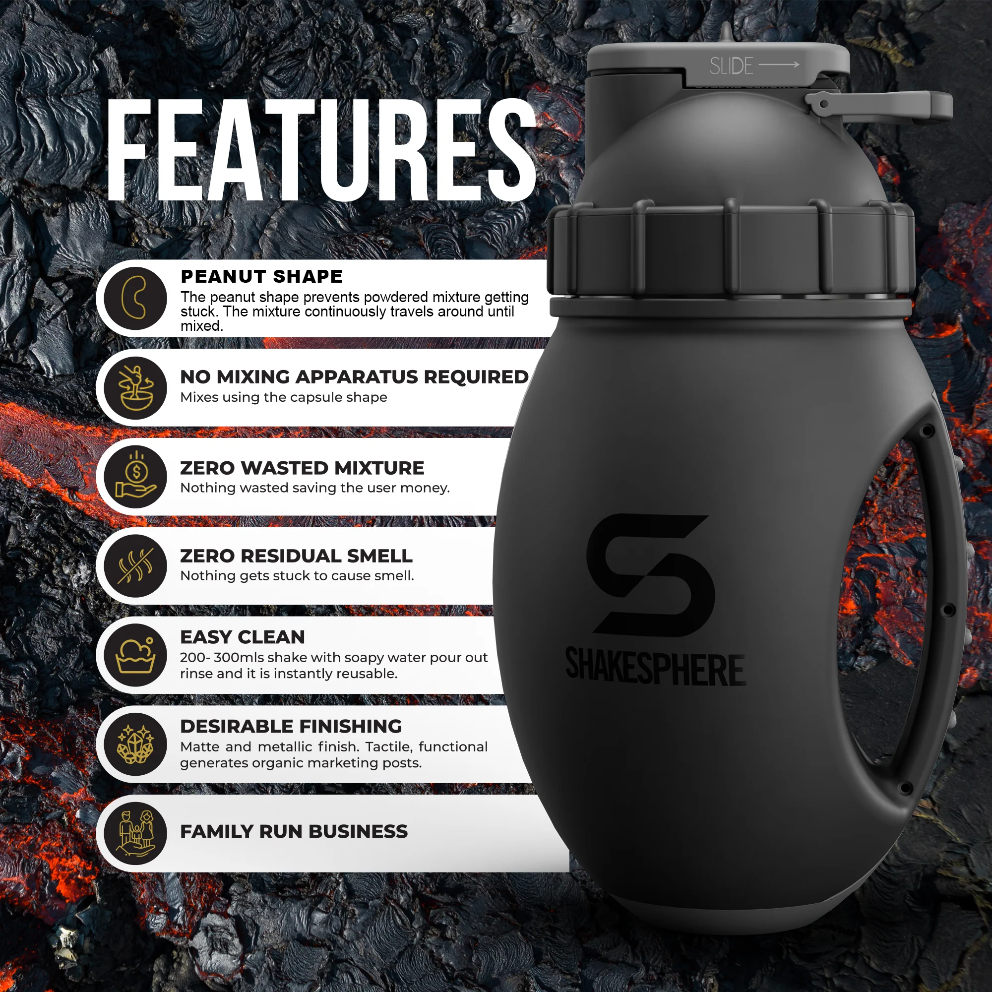 ShakeSphere Mixer Jug 1.3l Matte Black - Image 17