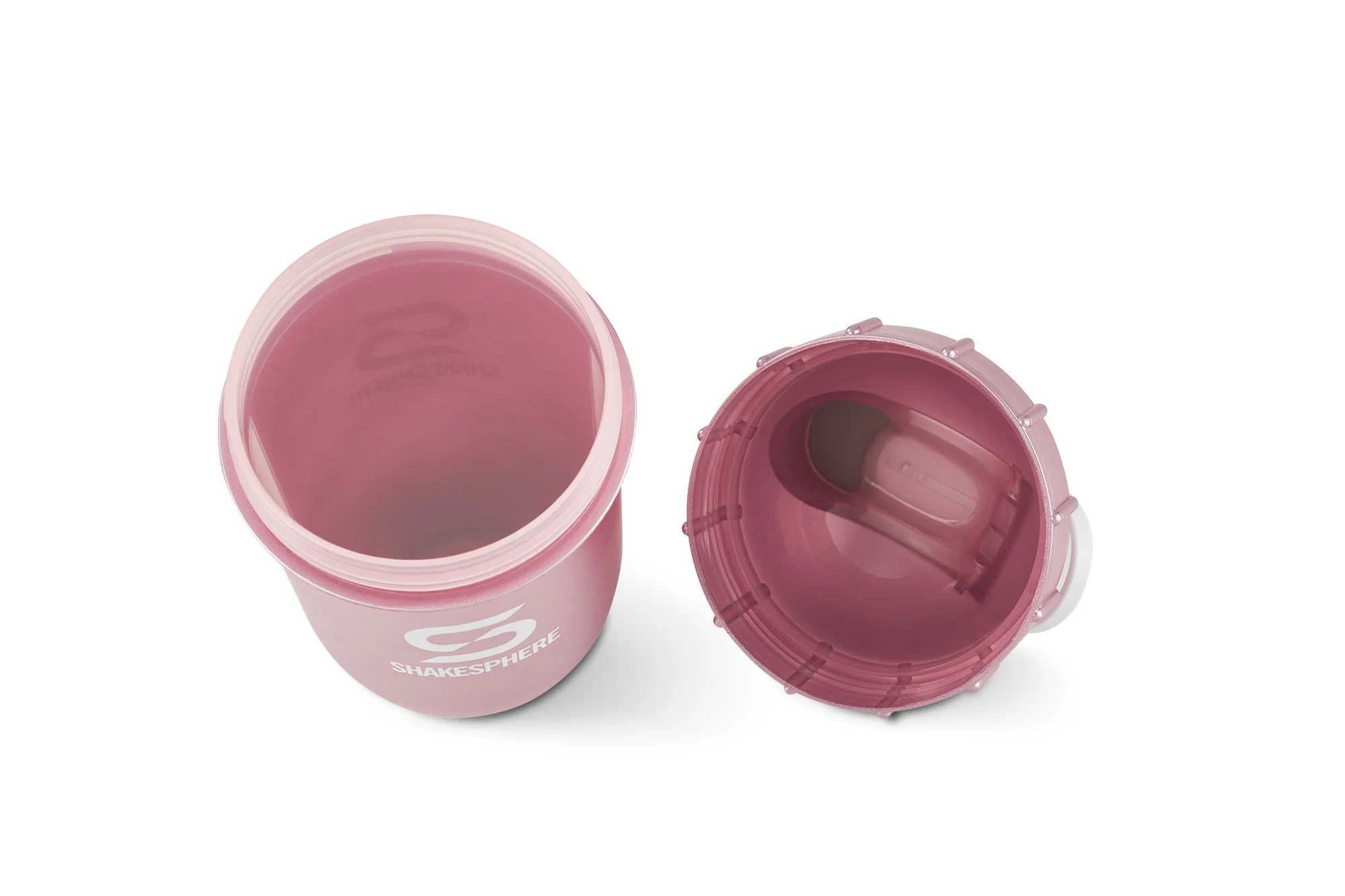 Protein shaker bottle 24.6 Fl Oz ShakeSphere Tumbler View Rose Gold/White Logo/Clear Window - Image 10