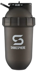 Protein shaker bottle 700mls "Tumbler Original" Frosted Black/White Logo - Image 3