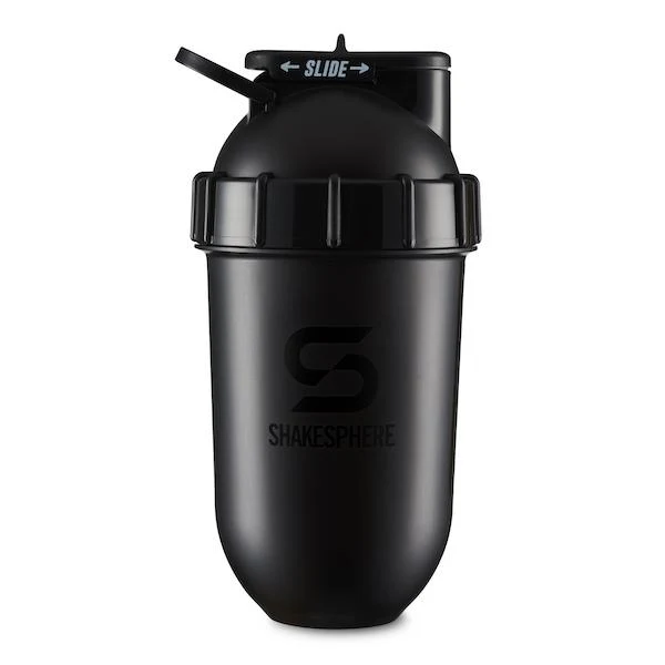 Protein shaker bottle 700mls "Tumbler Original" Glossy Black/Black Logo - Image 12