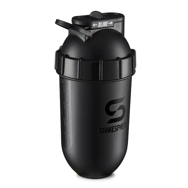 Protein shaker bottle 700mls "Tumbler Original" Glossy Black/Black Logo - Image 14