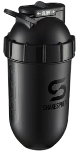 Protein shaker bottle 700mls "Tumbler Original" Glossy Black/Black Logo - Image 3