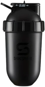 Protein shaker bottle 700mls "Tumbler Original" Glossy Black/Black Logo - Image 4