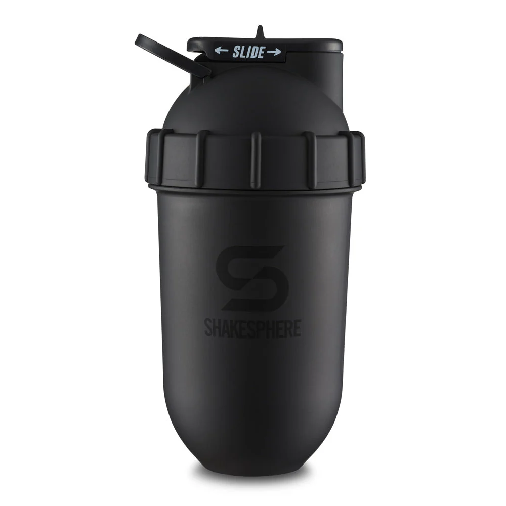 Protein shaker bottle 700mls "Tumbler Original" Matte Black/Black Logo - Image 16