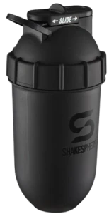 Protein shaker bottle 700mls "Tumbler Original" Matte Black/Black Logo - Image 3