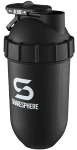 Protein shaker bottle 700mls "Tumbler Original" Matte Black/White Logo - Image 4