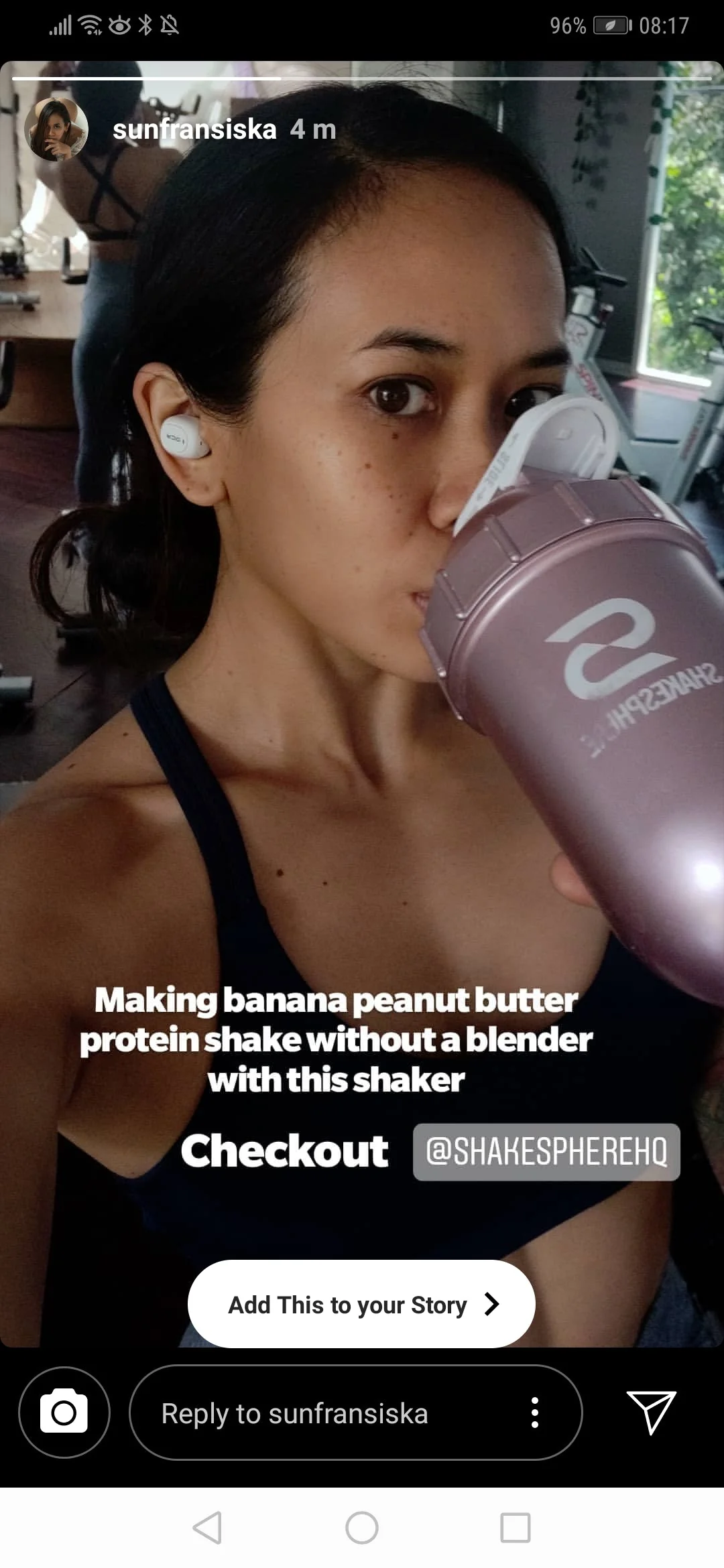 Protein shaker bottle 700mls "Tumbler Original" Rose Gold/White Logo - Image 12