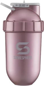 Protein shaker bottle 700mls "Tumbler Original" Rose Gold/White Logo - Image 4