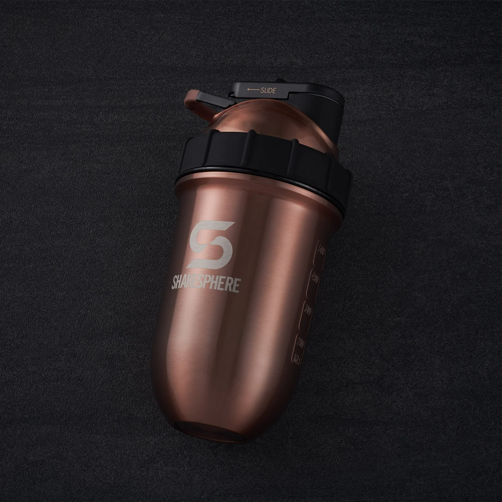 Protein shaker bottle 24.6 Fl Oz Tumbler Double Wall Steel Copper - Image 3
