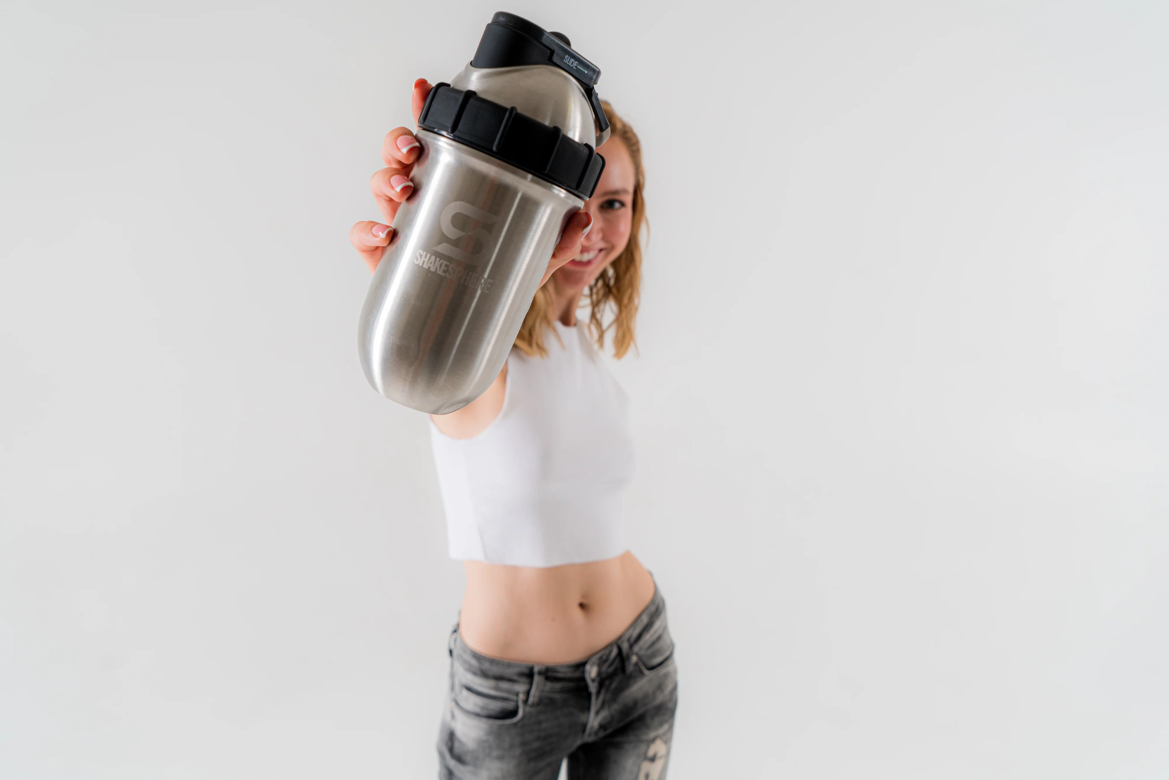 Protein shaker bottle 24.6 Fl Oz ShakeSphere Tumbler Double Wall Steel Original - Image 11